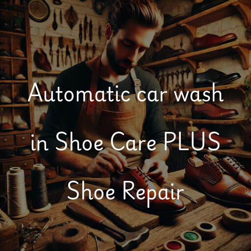 Automatic car wash in Shoe Care PLUS Shoe Repair